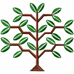 Flowers And Tree Embroidery Design 11 Flowers And Tree Embroidery Design 11